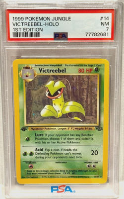 1999 POKEMON JUNGLE #14 VICTREEBEL 1ST EDITION HOLO PSA 7 NM CARD - Image 2