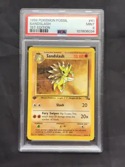 Pokemon Cards: Fossil 1st Edition Uncommon: Sandslash 41/62 PSA 9 - Image 2