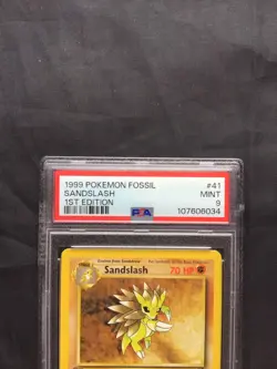 Pokemon Cards: Fossil 1st Edition Uncommon: Sandslash 41/62 PSA 9 - Image 3