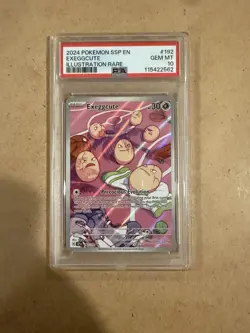 Pokemon Exeggcute TCG Holo Rare Card 192/191 Sv08: Surging Sparks PSA 10 - Image 1