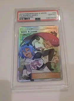 Jesse And James Full Art Trainer Card 68/68 Hidden Fates PSA 10 GEM MINT 10 - Image 3