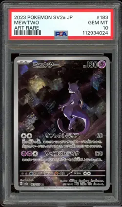 PSA 10 Mewtwo 183/165 Art Rare Pokemon Card 151 Japanese GEM MINT - Image 1