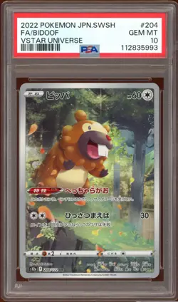 PSA 10 Bidoof 204/172 VSTAR Universe Art Rare Japanese Pokemon Card GEM MINT - Image 1