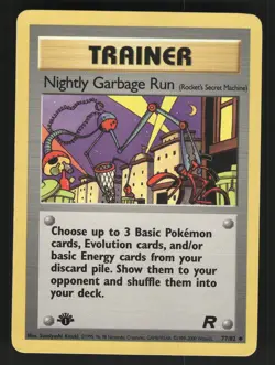 Nightly Garbage Run 77/82 1st Edition Team Rocket Uncommon Pokemon Card - Image 1