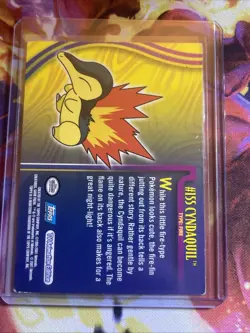 Pokemon Card - Cyndaquil #155 - Johto Series - Topps Mp - Image 2