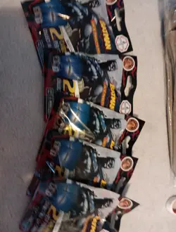Batman Dice Masters Foil Packs Of 2 Cards Plus Dice Lot Of 5 Unopened Sets - Image 1