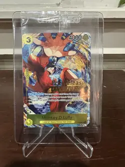 One Piece Card Game-Monkey.D.Luffy Pre-release Winner Foil Sealed P-036 Luffy - Image 1