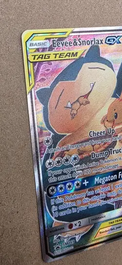 Pokemon Eevee and Snorlax GX Tag Team Promo Card SM169 Near Mint Ungraded - Image 4