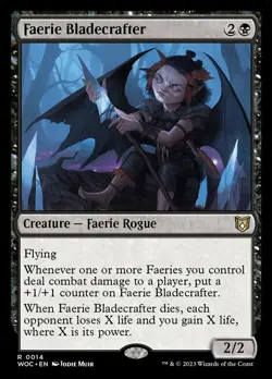 Faerie Bladecrafter x1 NM Magic the Gathering 1x Commander Wilds of Eldraine mtg - Image 1