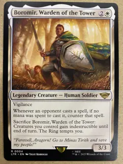 MTG 1x Boromir, Warden of the Tower # 4 Universes Lord of the Rings Magic x1 NM - Image 1