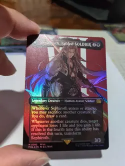 Sephiroth, Fabled SOLDIER (Final Fantasy) ~Alternate Art / Borderless/ Foil~ NM - Image 1