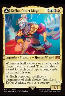 Kefka, Court Mage Kefka, Ruler of Ruin Foil FIN 231 Mythic Rare MTG - Image 1
