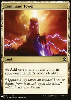 MTG Magic the Gathering Command Tower (71/82) Heads I Win, Tails You Lose NM - Image 1