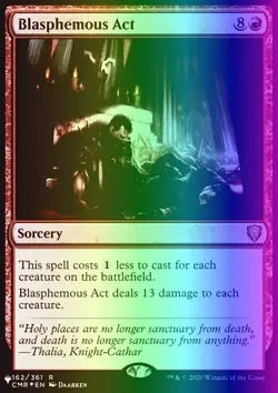 MTG Blasphemous Act (5/82) Heads I Win, Tails You Lose LP FOIL - Image 1