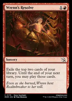 MTG Magic the Gathering Wrenn's Resolve (173/481) March of the Machine NM - Image 1