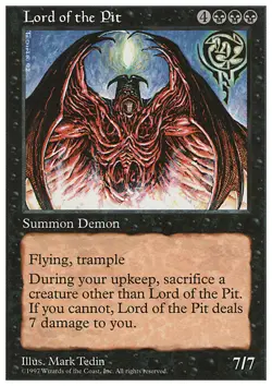 MTG Magic the Gathering Lord of the Pit (174/460) Fifth Edition LP - Image 1