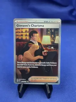 Pokemon Scarlet Violet 151 Giovanni's Charisma 204/165 Special Illustration Rare - Image 1