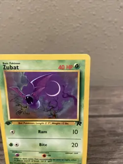 Pokemon TCG Zubat Team Rocket 70/82 Regular 1st Edition Common-Damaged!! - Image 3