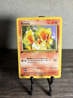 Pokemon TCG Ponyta Team Rocket 64/82 Regular 1st Edition Common-LP/NM!! - Image 1