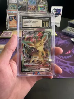 2021 Pokemon Leafeon Vmax Japanese Eevee Heroes 003/069 Holo CGC 10 Pristine - Image 1
