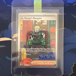 Pokemon TCG Mega Evolution Lt. Surge's Bargain SIR Special Illustration Rare 185 - Image 1
