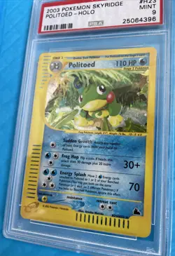 🦄 PSA 9 - 2003 Pokemon Skyridge Politoed Holo Rare - H23/H32 MINT 📈Super CLEAN - Image 2