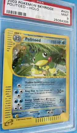 🦄 PSA 9 - 2003 Pokemon Skyridge Politoed Holo Rare - H23/H32 MINT 📈Super CLEAN - Image 3