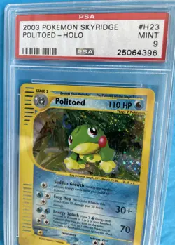 🦄 PSA 9 - 2003 Pokemon Skyridge Politoed Holo Rare - H23/H32 MINT 📈Super CLEAN - Image 5