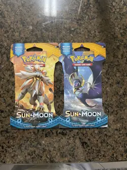 Pokemon TCG Sun And Moon Base Set Sleeved Booster Packs Lot of 2 - Image 1