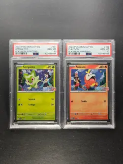 PSA 10 2024 Pokemon Horizons Sprigatito & Fuecoco Promo 191 & 192 Sequential Set - Image 1