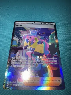 Pokemon Iono 237/091 SV: Paldean Fates Holo Special Illustration Rare - Image 1