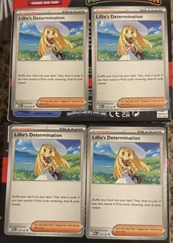 Lillie's Determination 119/132 - Playset Lot of 4 - Pokemon TCG: Mega Evolution - Image 1