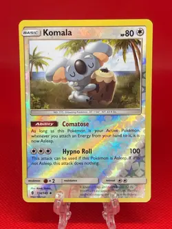 Pokemon TCG Komala 114/145 Sun & Moon Guardians Rising Reverse Holo 2017 NM - Image 1