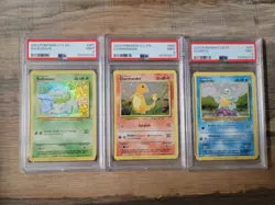2023 Pokemon CLV CLC CLB 001 BULBASAUR CHARMANDER SQUIRTLE PSA 9 SEQUENTIAL - Image 1
