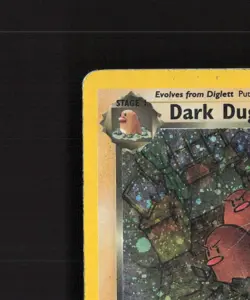 Dark Dugtrio 6/82 WOTC Team Rocket Rare Holo Pokemon Card DMG - Image 3