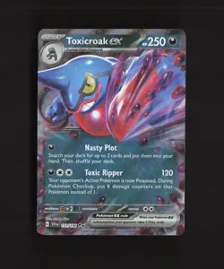 Toxicroak ex 131/198 Scarlet & Violet Double Rare Holo Pokemon Card - Image 1