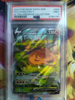 PSA 9 Charizard V SWSH260 Promo Ultra Premium Collection Pokemon Card - Image 1