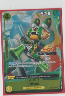 One Piece Card Game - Edison - 25-26 championship pack promo - OP07-100 - NM - Image 1