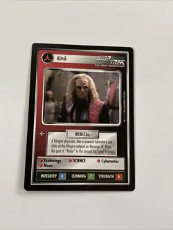 Star Trek CCG Personnel Klingon Kitrik Black Boarder Card - Image 1