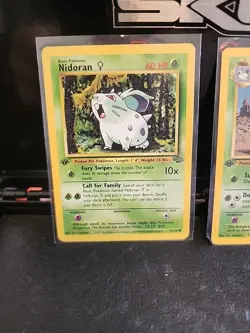 Pokemon Trading Card Game Nidoran Nidorino Nidoqueen Set 1st Edition No. MP - Image 2