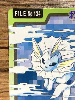 Pokemon Carddass Card Vaporeon File No.134 Bandai Pocket Monsters 1997 Japan - Image 3