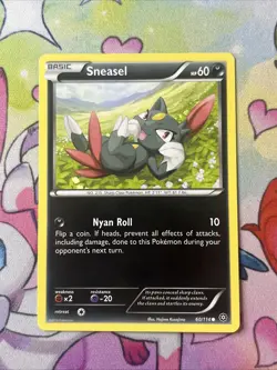 Sneasel 60/114 Common Steam Siege XY Pokemon Card 2016 LP - Image 1