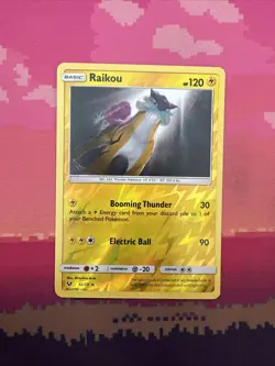 Pokemon Card Raikou Shining Legends Reverse Holo Rare 32/73 Near Mint - Image 1