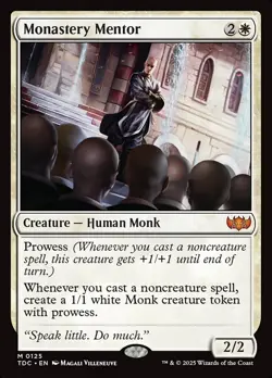 MTG Monastery Mentor (125/478) Tarkir Dragonstorm Commander LP - Image 1