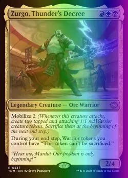 MTG Zurgo, Thunder's Decree (237/485) Tarkir Dragonstorm NM FOIL - Image 1