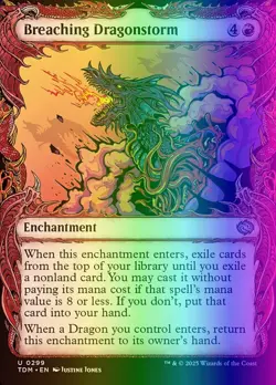 MTG Breaching Dragonstorm (299/485) Tarkir Dragonstorm NM FOIL - Image 1