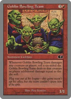 MTG Magic the Gathering Goblin Bowling Team (44/94) Unglued LP - Image 1