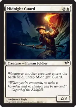 Midnight Guard -Foil Medium Play MTG Dark Ascension - Image 1