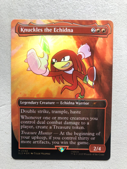 Mtg Carte Magic Sonic Secret LairKnuckles the Echidna FOIL English NM - Image 1