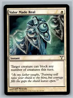 Magic MTG Dissension 4x Valor Made Real #20/180 TCG CCG Playset - Image 1